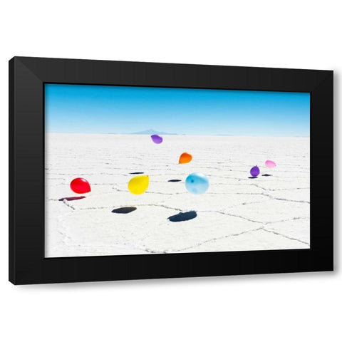 Balloons Three, Salar de Uyuni, Bolivia Black Modern Wood Framed Art Print by Silver, Richard