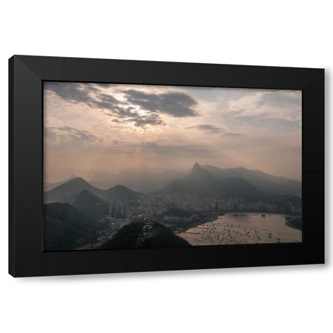 Sugar Loaf, Rio de Janeiro, Brazil Black Modern Wood Framed Art Print with Double Matting by Silver, Richard