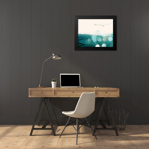 A New Day Black Modern Wood Framed Art Print by Soffia, Myan