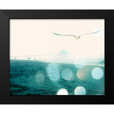 A New Day Black Modern Wood Framed Art Print by Soffia, Myan