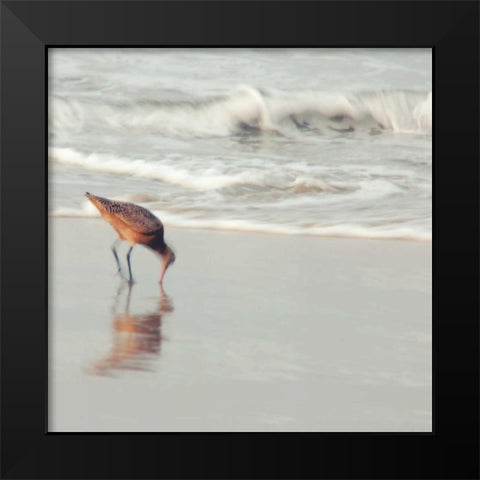 Soft Sea Black Modern Wood Framed Art Print by Soffia, Myan