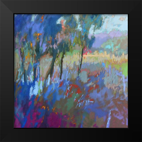 Color Field 44 Black Modern Wood Framed Art Print by Schmidt, Jane
