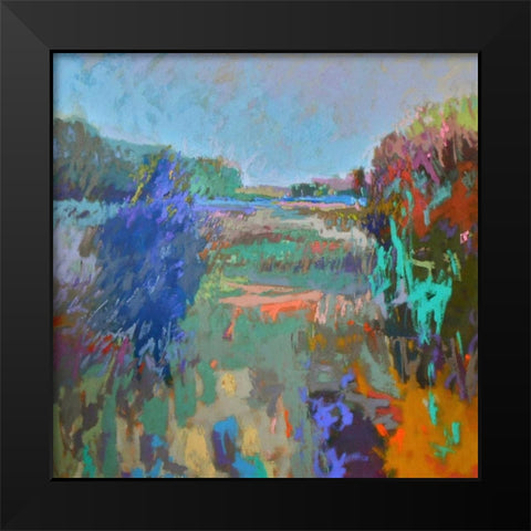 Color Field 45 Black Modern Wood Framed Art Print by Schmidt, Jane