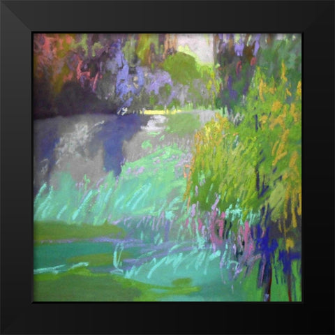 Flowing Through Black Modern Wood Framed Art Print by Schmidt, Jane