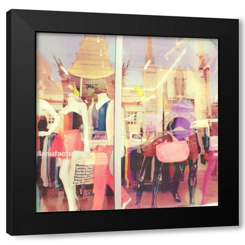 Fashionista Black Modern Wood Framed Art Print with Double Matting by Soffia, Myan