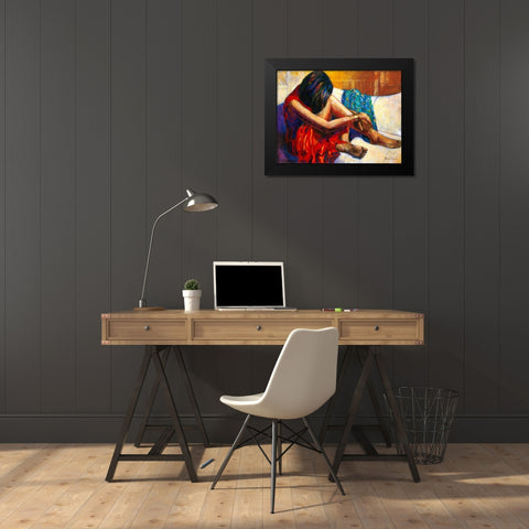 Repose Black Modern Wood Framed Art Print by Stewart, Monica