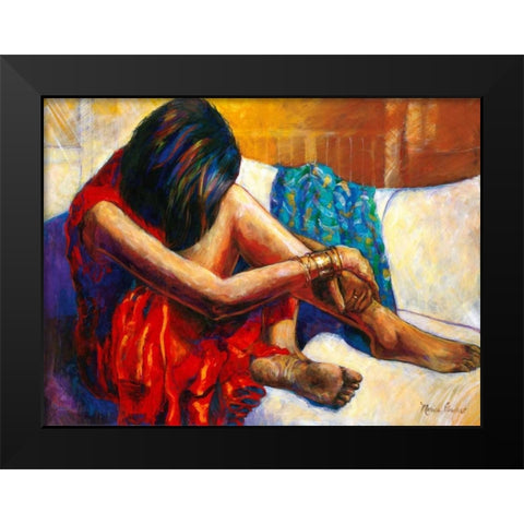 Repose Black Modern Wood Framed Art Print by Stewart, Monica