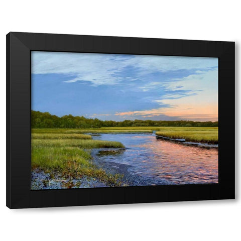 Evening Downs Black Modern Wood Framed Art Print by Sullivan, Kent