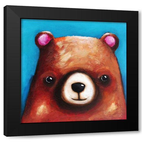 The Brown Bear Black Modern Wood Framed Art Print by Stewart, Lucia
