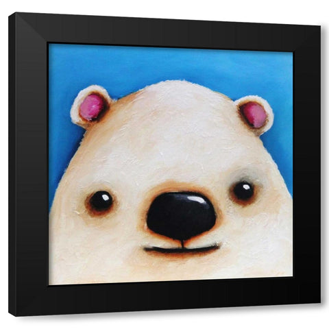 The Polar Bear Black Modern Wood Framed Art Print by Stewart, Lucia