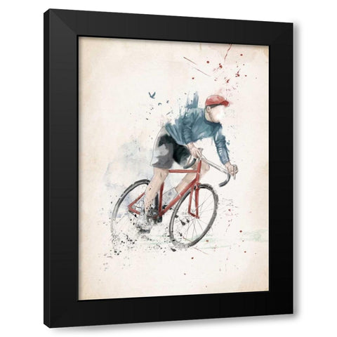 I Want to Ride My Bicycle Black Modern Wood Framed Art Print with Double Matting by Solti, Balazs