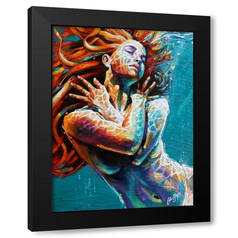 Floating in Color Black Modern Wood Framed Art Print with Double Matting by Staples, Colin John