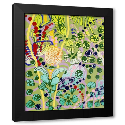 Her Well Trained Arms Black Modern Wood Framed Art Print by Siegmann, Sofie