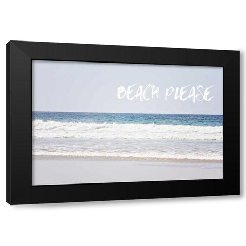 Beach Please Black Modern Wood Framed Art Print by Coomes, Sylvia