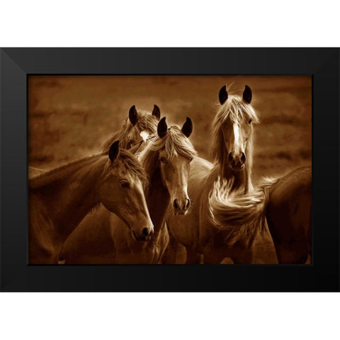 Bad Girls Black Modern Wood Framed Art Print by Stromberg, Tony