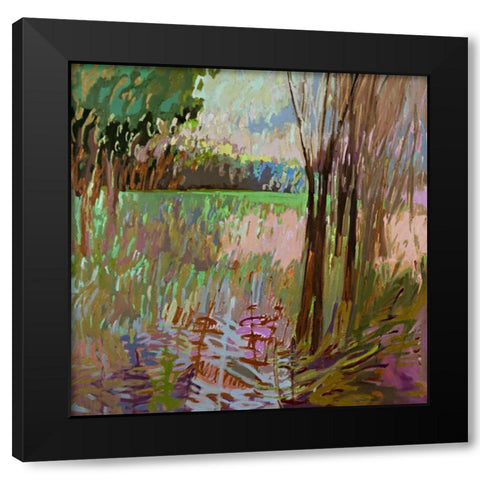 View from the Roadside Black Modern Wood Framed Art Print with Double Matting by Schmidt, Jane