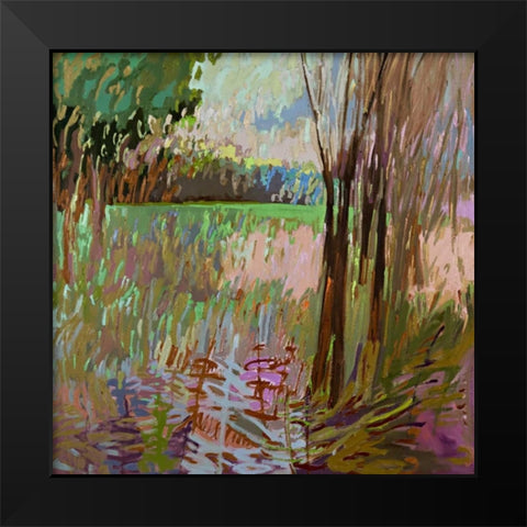 View from the Roadside Black Modern Wood Framed Art Print by Schmidt, Jane