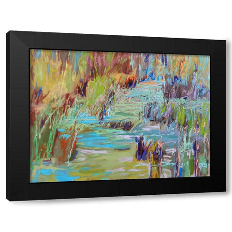 Winding Through Black Modern Wood Framed Art Print with Double Matting by Schmidt, Jane