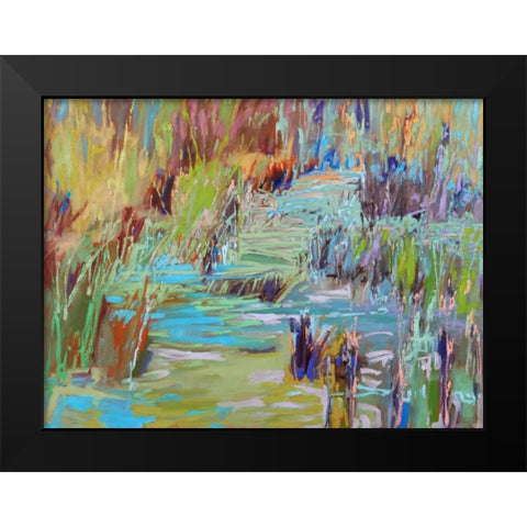 Winding Through Black Modern Wood Framed Art Print by Schmidt, Jane