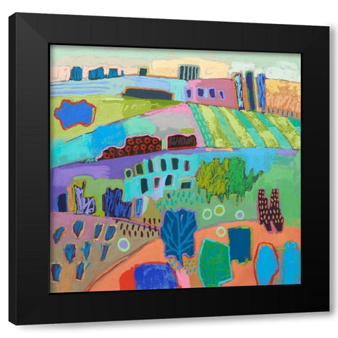If Happy Was a Landscape Black Modern Wood Framed Art Print by Schmidt, Jane
