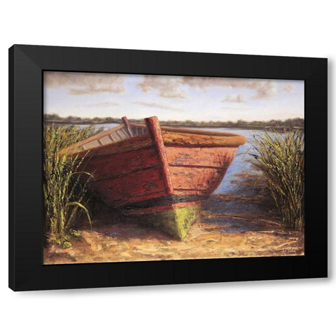 Nantucket Red Black Modern Wood Framed Art Print by Soderlund, Karl