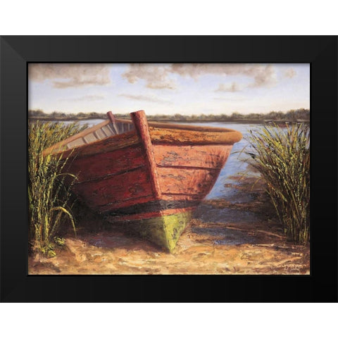 Nantucket Red Black Modern Wood Framed Art Print by Soderlund, Karl