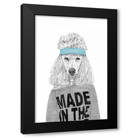 80s Bitch Black Modern Wood Framed Art Print with Double Matting by Solti, Balazs