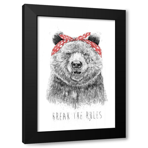 Break The Rules Black Modern Wood Framed Art Print by Solti, Balazs