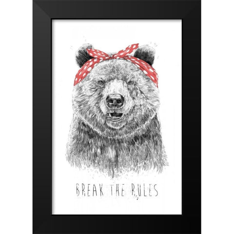 Break The Rules Black Modern Wood Framed Art Print by Solti, Balazs