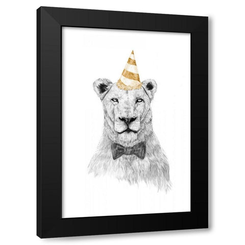 Get The Party Started Black Modern Wood Framed Art Print by Solti, Balazs