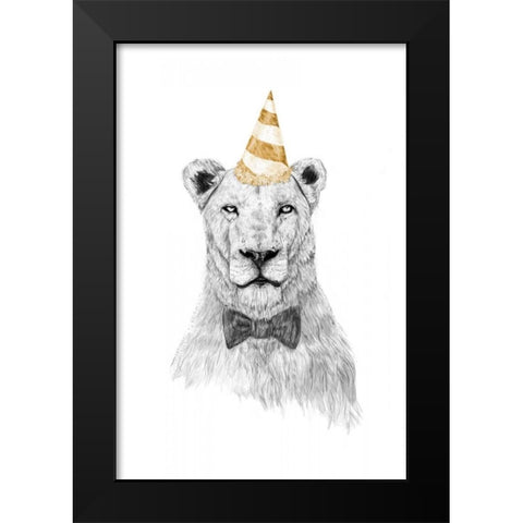 Get The Party Started Black Modern Wood Framed Art Print by Solti, Balazs