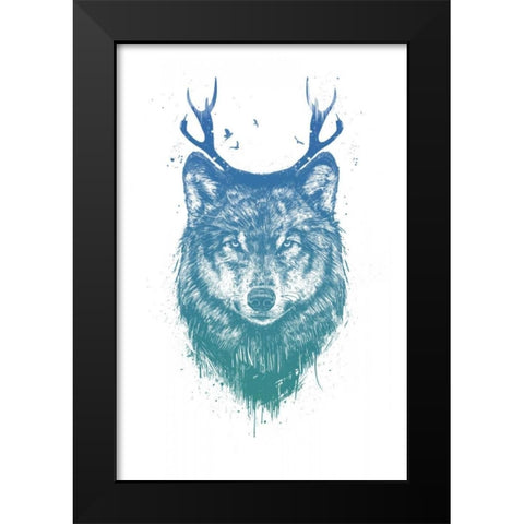 Im Your Deer Black Modern Wood Framed Art Print by Solti, Balazs