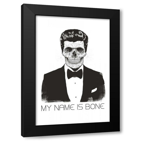 My Name is Bone Black Modern Wood Framed Art Print with Double Matting by Solti, Balazs