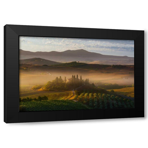 Il Belvedere Black Modern Wood Framed Art Print with Double Matting by Schneidersmann, Anne