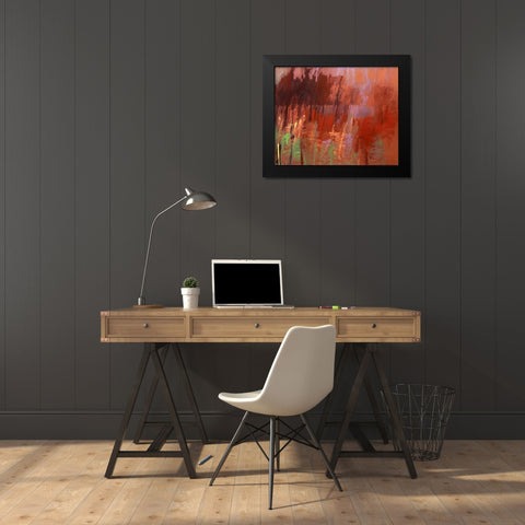 Once Autumn Black Modern Wood Framed Art Print by Schmidt, Jane