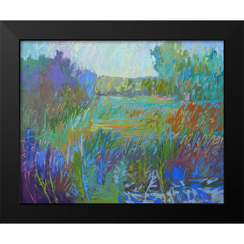 Color Field No. 67 Black Modern Wood Framed Art Print by Schmidt, Jane
