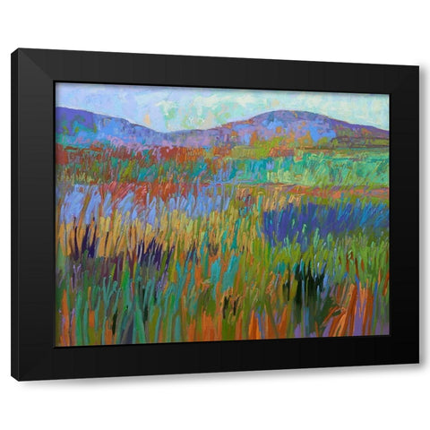 Color Field No. 68 Black Modern Wood Framed Art Print with Double Matting by Schmidt, Jane