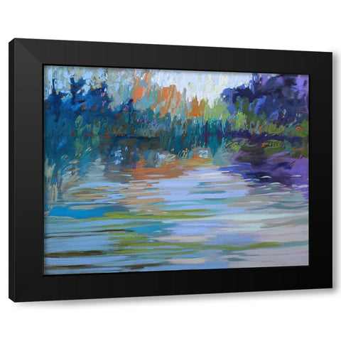 Waterways VI Black Modern Wood Framed Art Print with Double Matting by Schmidt, Jane