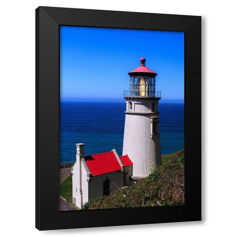 Heceta Head Lighthouse Black Modern Wood Framed Art Print with Double Matting by Severn, Shawn/Corinne