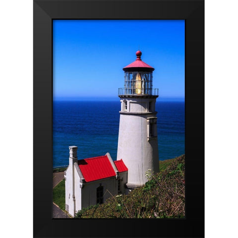 Heceta Head Lighthouse Black Modern Wood Framed Art Print by Severn, Shawn/Corinne