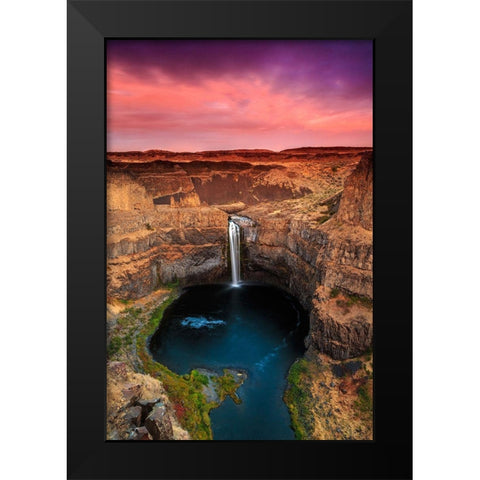Palouse Falls Black Modern Wood Framed Art Print by Severn, Shawn/Corinne