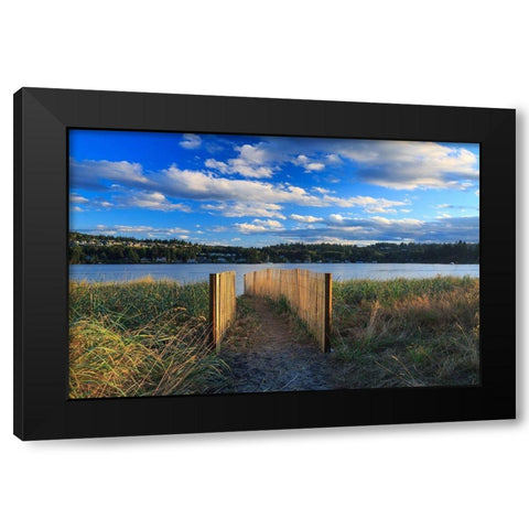 Sunset at Port Ludlow Black Modern Wood Framed Art Print with Double Matting by Severn, Shawn/Corinne