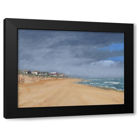 Beach Houses and Surf Black Modern Wood Framed Art Print with Double Matting by Stotts, Thomas