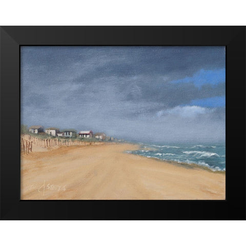 Beach Houses and Surf Black Modern Wood Framed Art Print by Stotts, Thomas