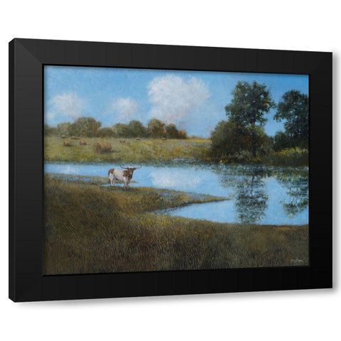 Follow Your Horizon Black Modern Wood Framed Art Print by Stotts, Thomas