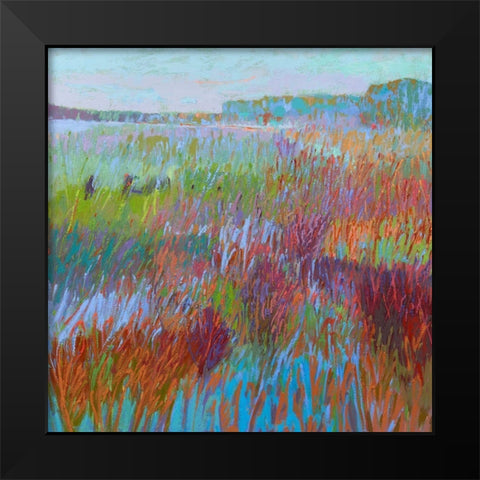 Color Field No. 71 Black Modern Wood Framed Art Print by Schmidt, Jane