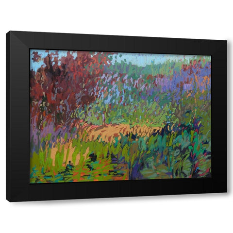 Color Field No. 72 Black Modern Wood Framed Art Print with Double Matting by Schmidt, Jane