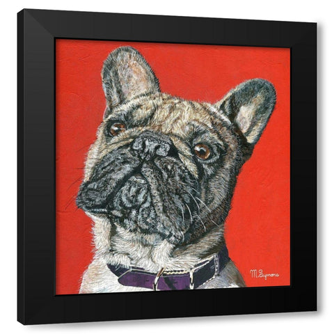 Amour Black Modern Wood Framed Art Print by Symons, Melissa