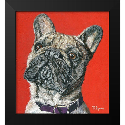 Amour Black Modern Wood Framed Art Print by Symons, Melissa