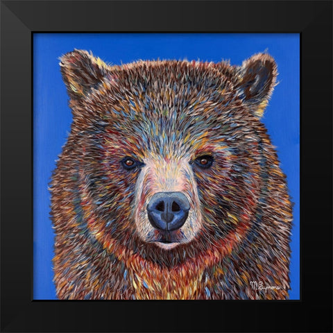 Gus Black Modern Wood Framed Art Print by Symons, Melissa